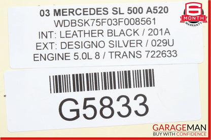 03-08 Mercedes R230 SL500 SL55 AMG Front Left Side Under Seat Controller Module
