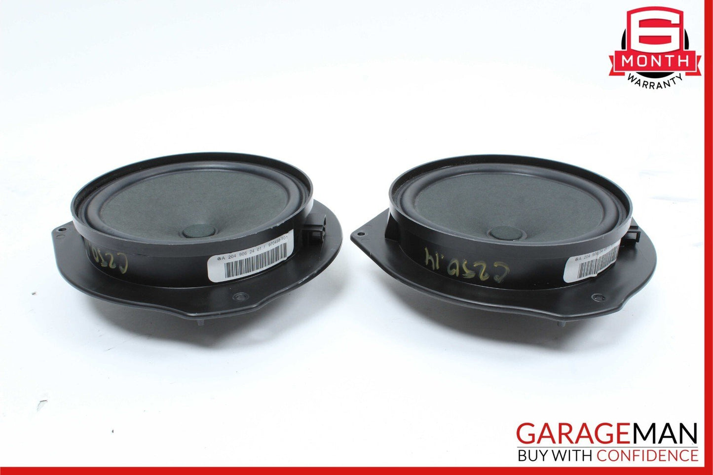 08-14 Mercedes W204 C250 Front Right & Left Door Sound Speakers Set of 2 OEM