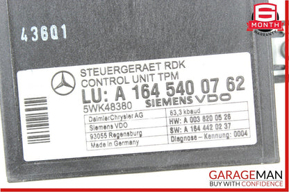 06-11 Mercedes R230 SL550 CLS550 E550 TPMS Tire Pressure Control 1645400762 OEM