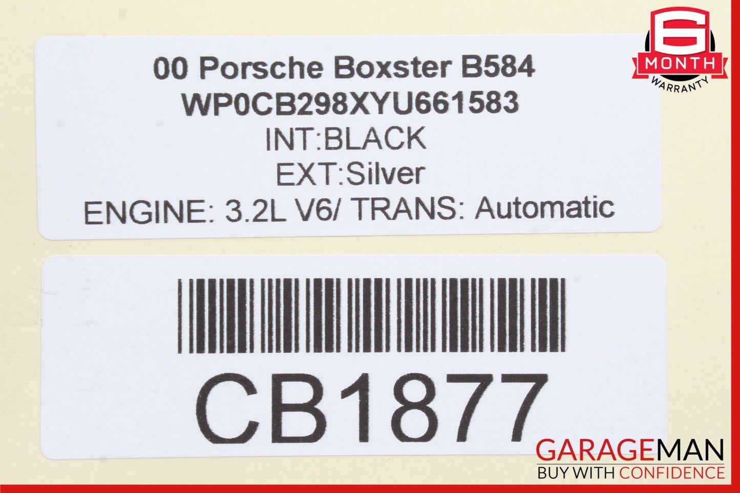 97-04 Porsche Boxster 986 Rear Right & Left Shock Absorber Spring Strut Set of 2