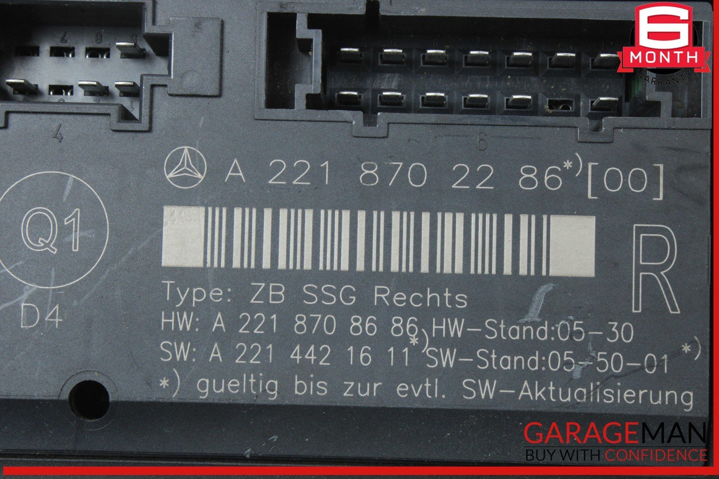 07-13 Mercedes W221 S550 S63 AMG Under Seat Control Unit 2218702286 OEM