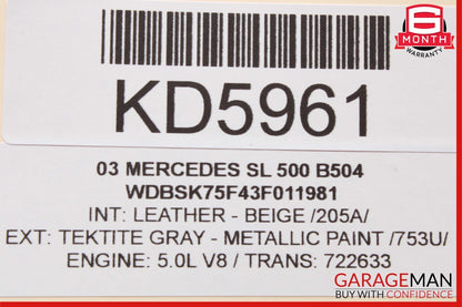 00-06 Mercedes R230 SL500 S55 AMG CLK500 Voice Command Control Module OEM