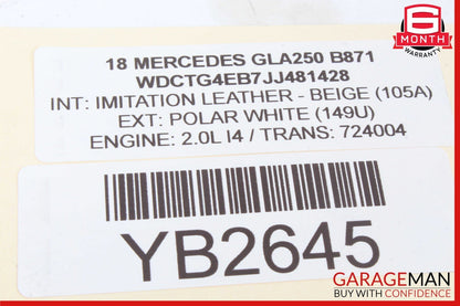14-19 Mercedes Benz X156 GLA250 Right Side Door Handle Bracket 2047602734