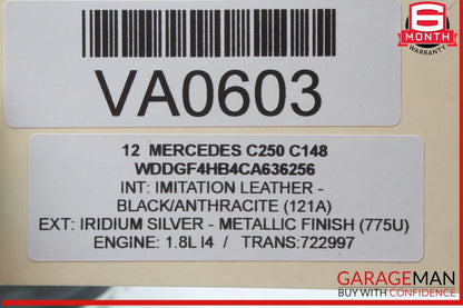 08-14 Mercedes-Benz C250 W204 Rear Door Audio Speaker A2048206202 Genuine