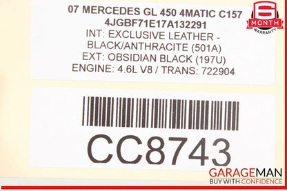 06-12 Mercedes X164 GL450 ML63 AMG Front Right Headlight Support Bracket OEM