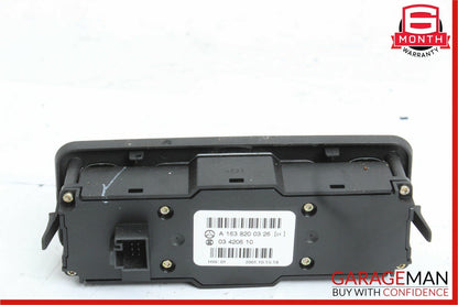 02-05 Mercedes W163 ML320 Rear Window Switch w/ Climate Control 1638200326 OEM