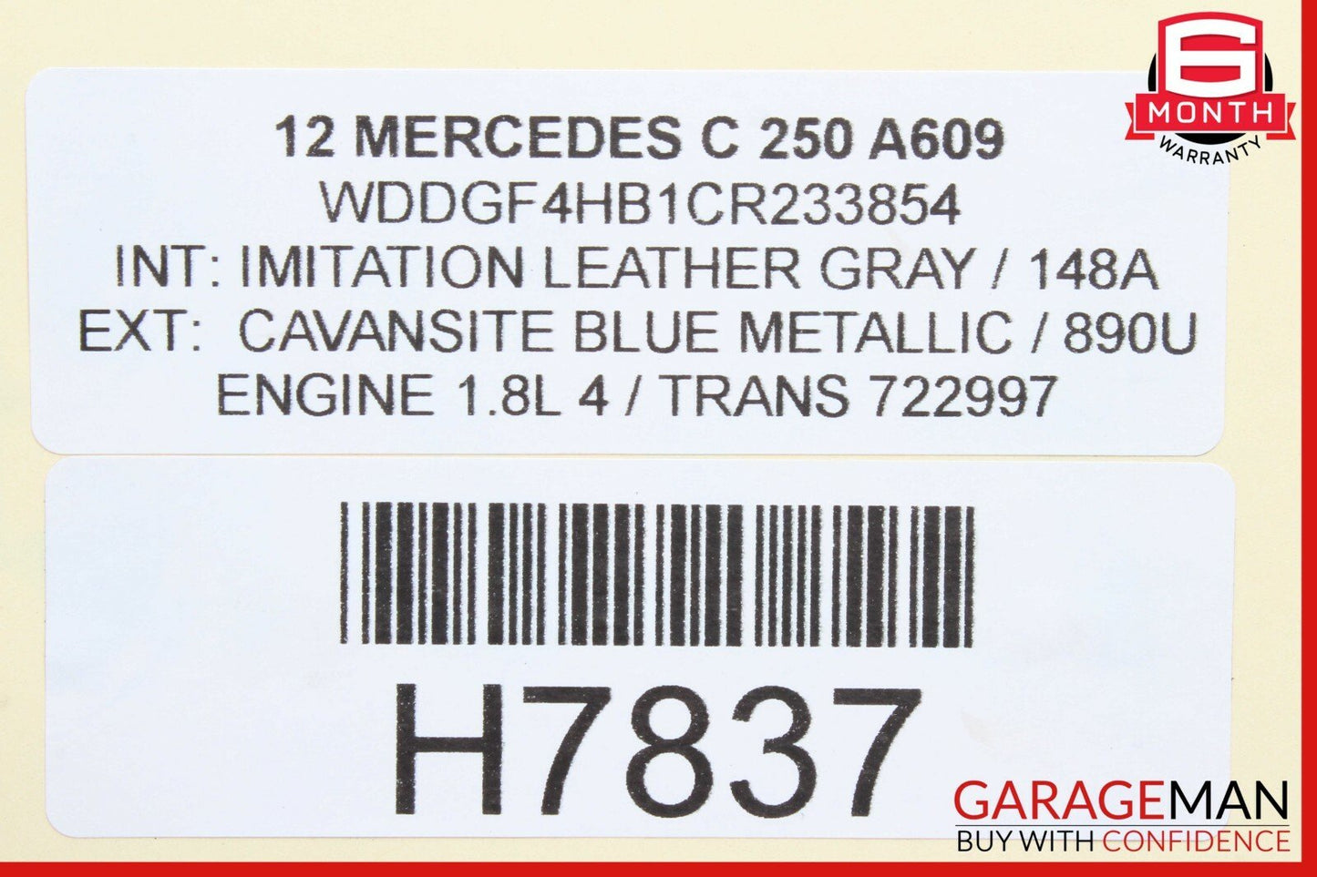 12-14 Mercedes W204 C250 C63 AMG Sedan Shark Fin Radio Antenna OEM