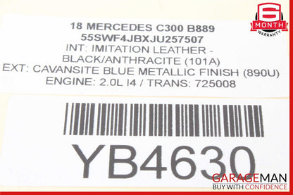 15-20 Mercedes W205 C300 C63 AMG S Rear Left Side Exterior Door Handle Blue