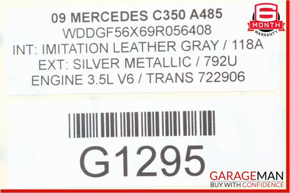 08-14 Mercedes W204 C350 RWD Rear Diff Differential Axle Carrier 2.82 OEM