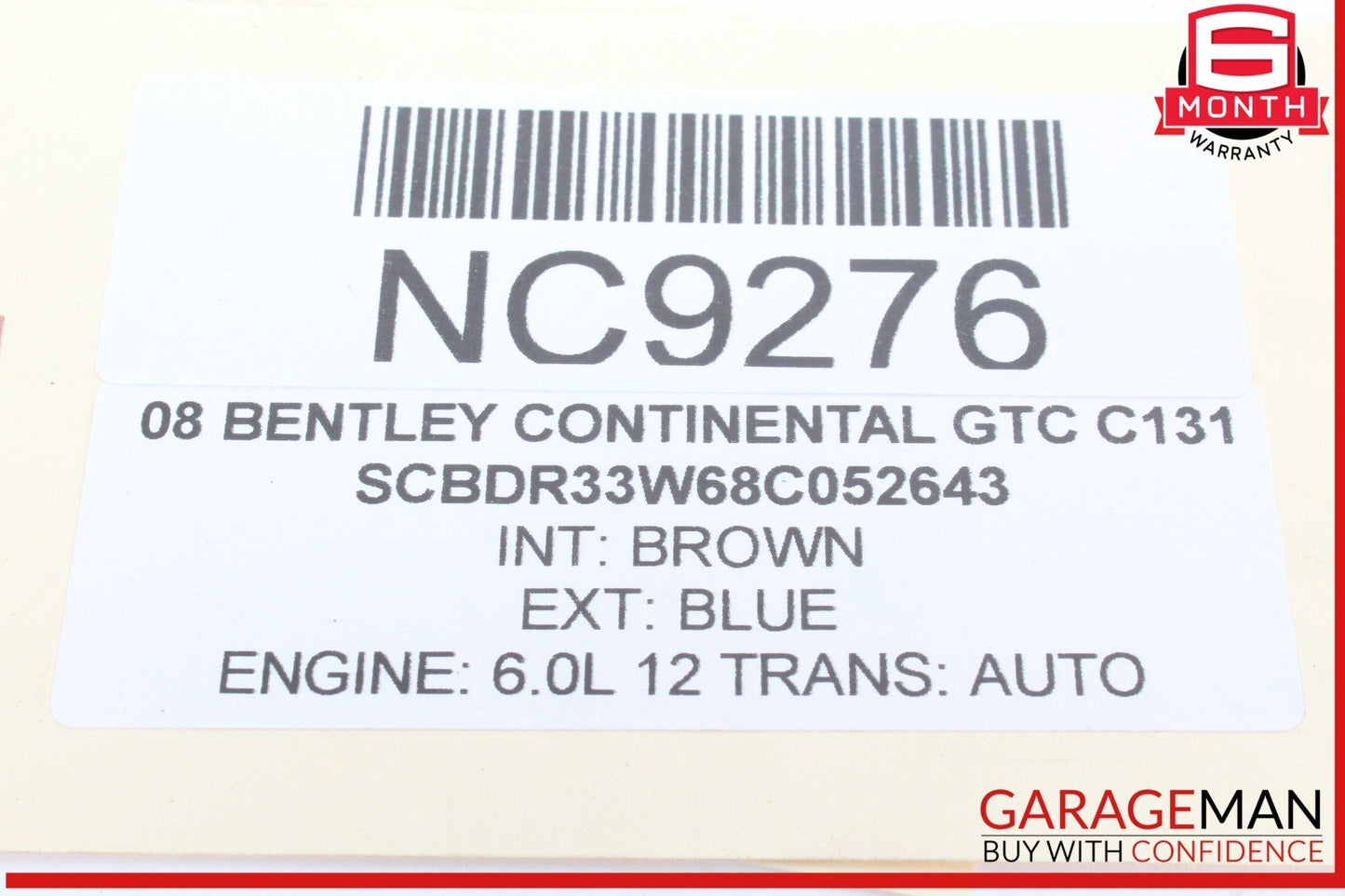 07-08 Bentley Continental GTC Park Parking Assist Control Module Unit OEM