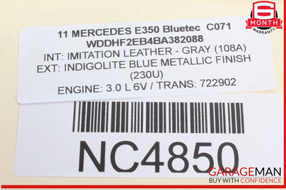 10-13 Mercedes W212 E350 Bluetec Front Left Driver Side Exterior Door Handle OEM