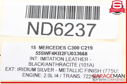 16-23 Mercedes W205 C300 Transmission Oil Cooler 0995001900 OEM