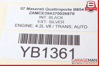 03-08 Maserati Quattroporte M139 Rear Right Seatbelt Seat Belt Retractor OEM