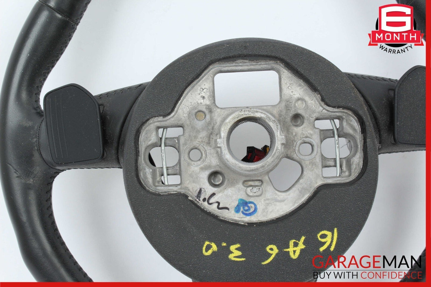 12-18 Audi A6 Steering Wheel w/ Paddle Shifter & Control Switch Assembly Black