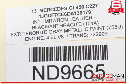12-19 Mercedes X166 GL450 GLE350 Rear Right Side Door Control Module Unit OEM