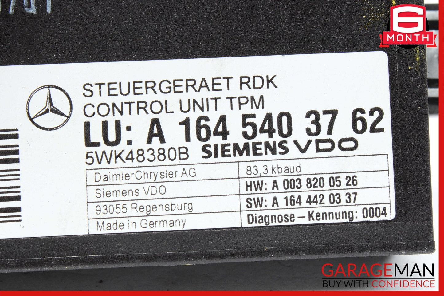 06-13 Mercedes W211 E63 AMG CL550 R350 TPMS Tire Pressure Control 1645403762 OEM