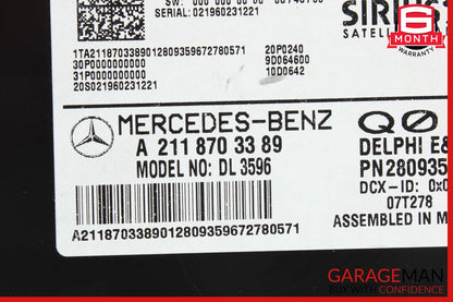 03-09 Mercedes W211 E63 CLS55 ML63 CLK350 Sirius Satellite Radio Receiver OEM