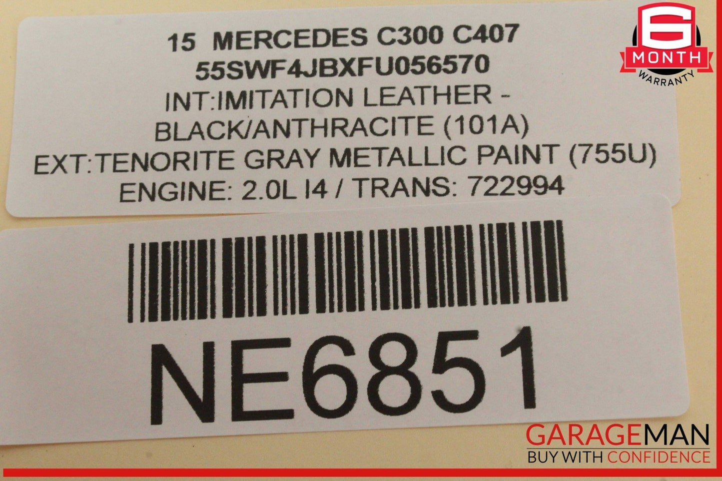 15-18 Mercedes W205 C300 Rear Right Passenger Side Door Control Module Unit OEM