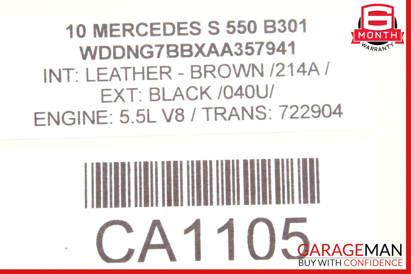 08-14 Mercedes W204 C250 C300 Front Brake Calipers Left and Right Set OEM