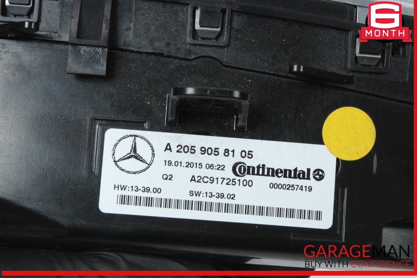 15-20 Mercedes W205 C300 C350e C400 A/C AC Heater Climate Control Switch OEM