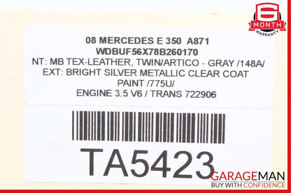 03-09 Mercedes W211 E350 E550 E320 Front Left Side Door Control Module Unit