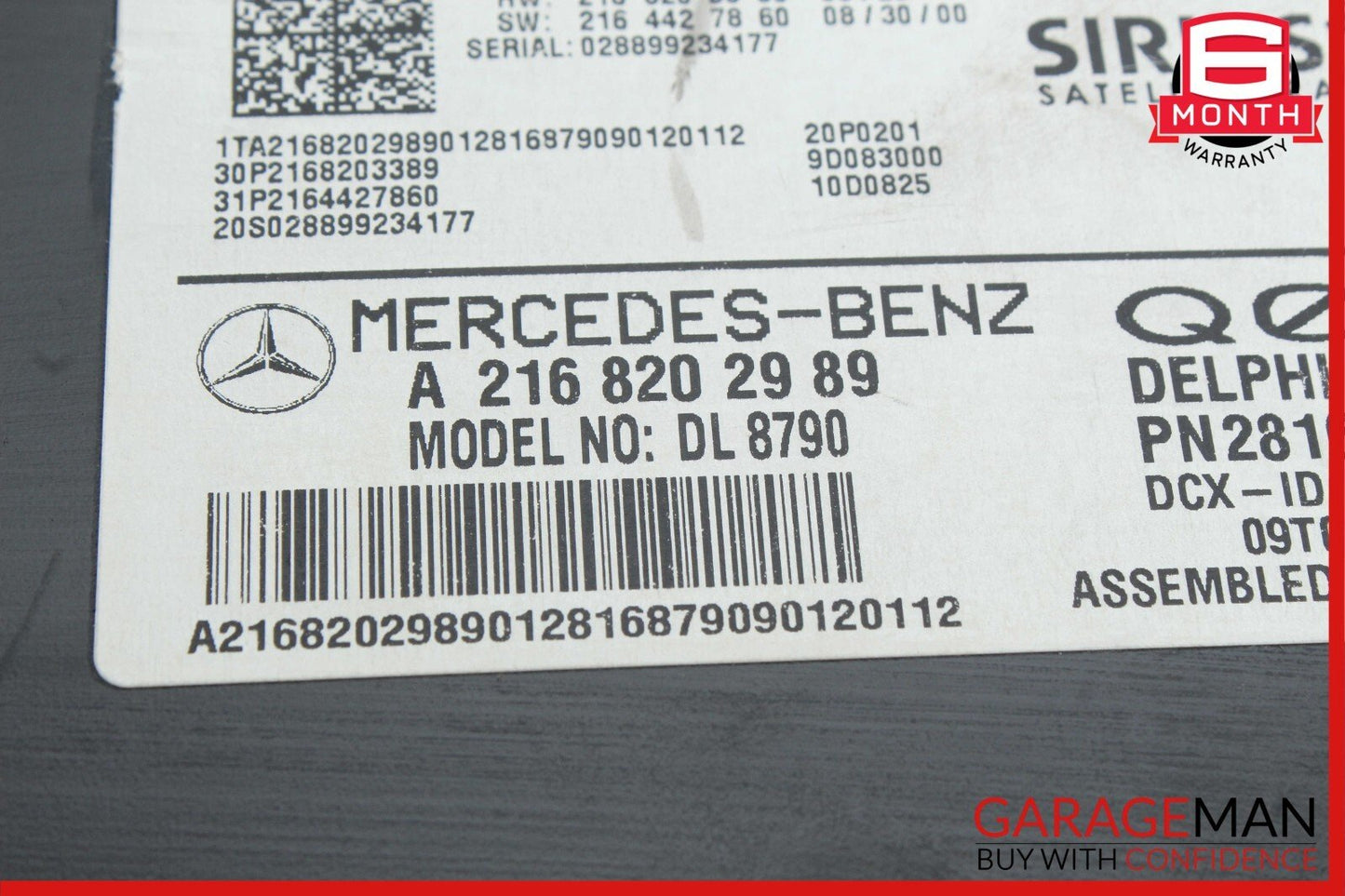 Mercedes W204 C63 AMG SL550 S550 Sirius Satellite Radio Receiver Module Unit OEM