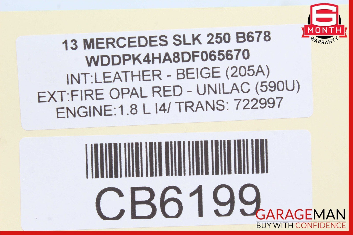12-20 Mercedes R172 SLK250 Seat Belt Seatbelt Retractor Left Driver Side OEM