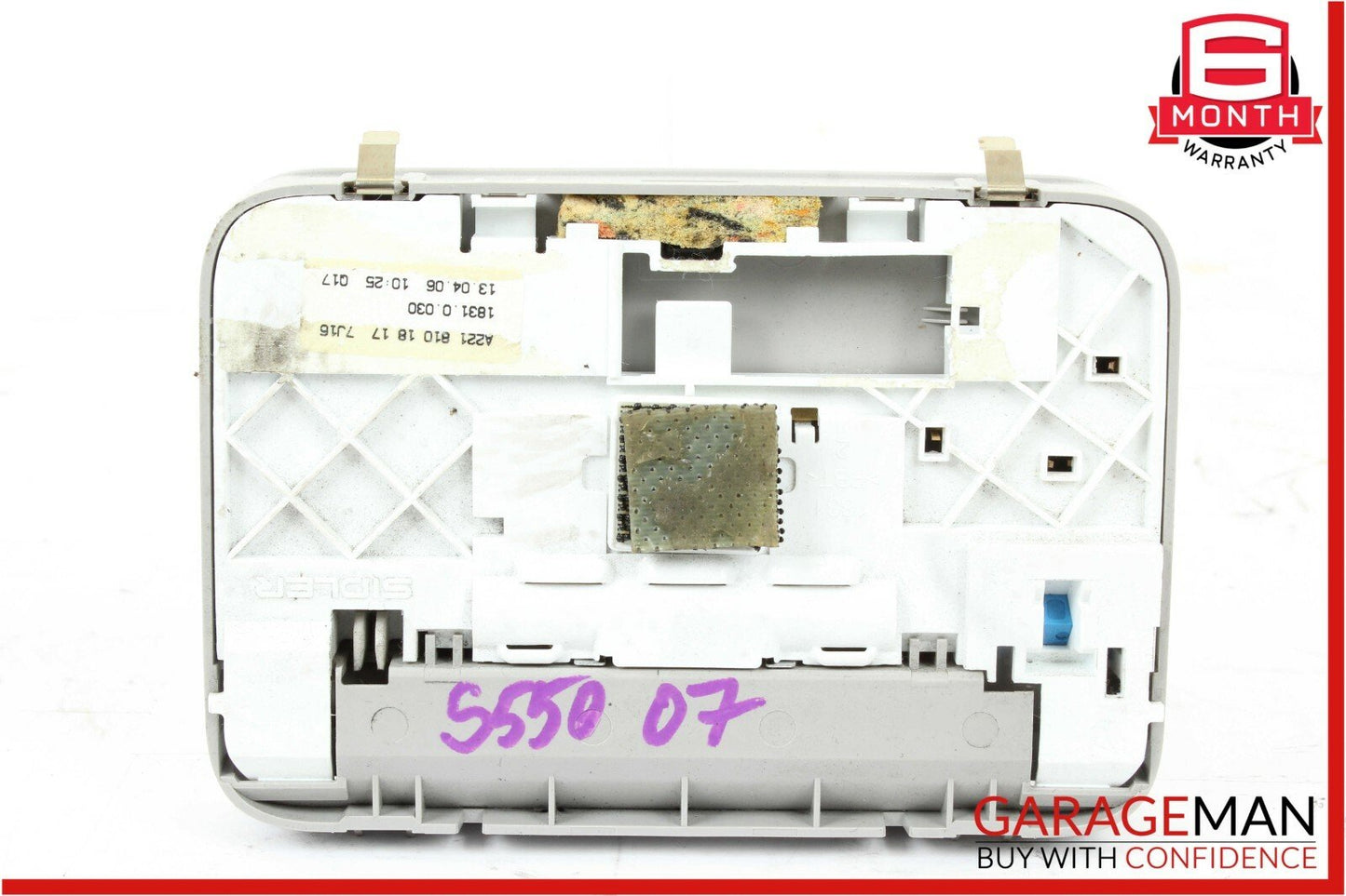 07-09 Mercedes W221 S550 Rear Right / Left Side Overhead Vanity Mirror Gray