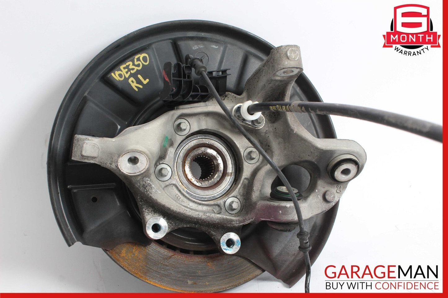 10-18 Mercedes W212 E350 Rear Left Side Spindle Knuckle Hub w/ Rotor Disc OEM