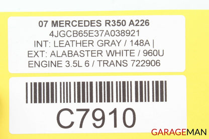 06-12 MERCEDES W251 R350 GL450 FRONT RIGHT SEAT CONTROL SWITCH Q05 OEM