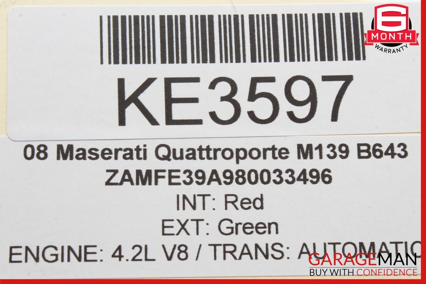 03-19 Maserati Quattroporte M139 Windshield Wiper Control Module 191458 OEM