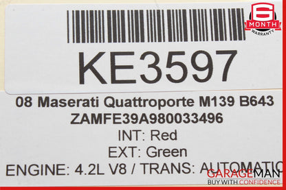 03-19 Maserati Quattroporte M139 Windshield Wiper Control Module 191458 OEM