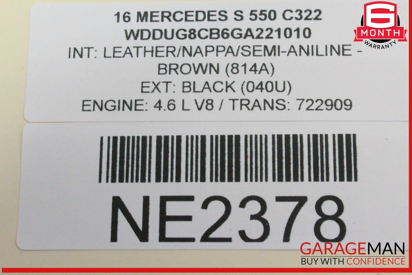 14-17 Mercedes W222 S550 Front Right Passenger Side Door Control Module Unit OEM