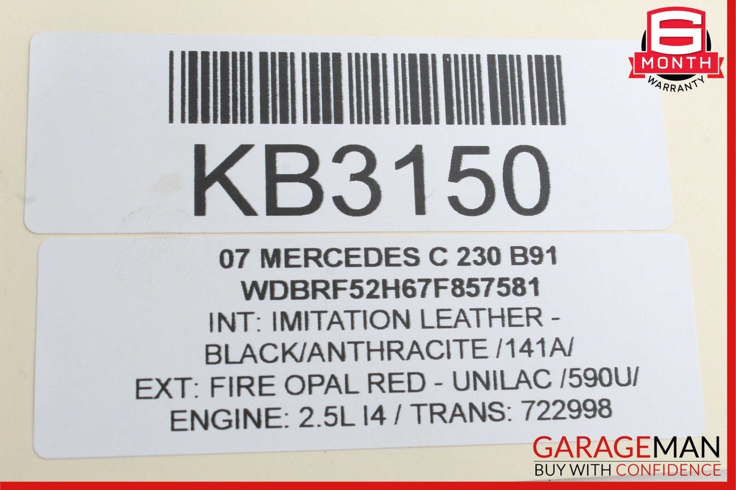 06-11 Mercedes C230 SLK300 E350 Engine Motor Brake Vacuum Pump 2722300565 OEM