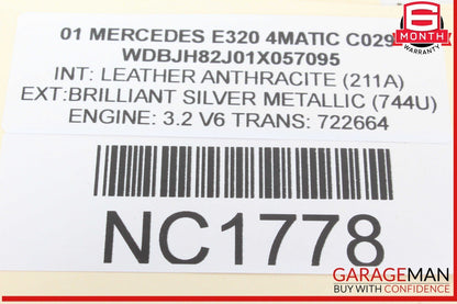 98-02 Mercedes W210 E320 4MATIC Front Right Passenger Side Seat Control Module