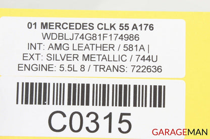 98-03 MERCEDES W208 CLK55 AMG CENTER CONSOLE DASHBOARD TRIM PANEL OEM