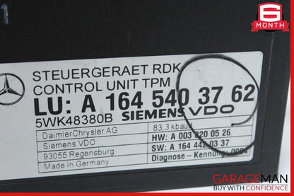 06-13 Mercedes W251 R350 4MATIC Tire Pressure Control Module Unit OEM