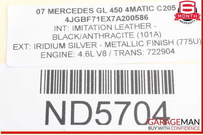06-12 Mercedes X164 GL450 4MATIC Airmatic Air Suspension Compressor Pump OEM