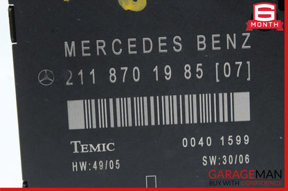 03-09 Mercedes W211 E350 E500 Front Left Side Door Control Module 2118701985 OEM