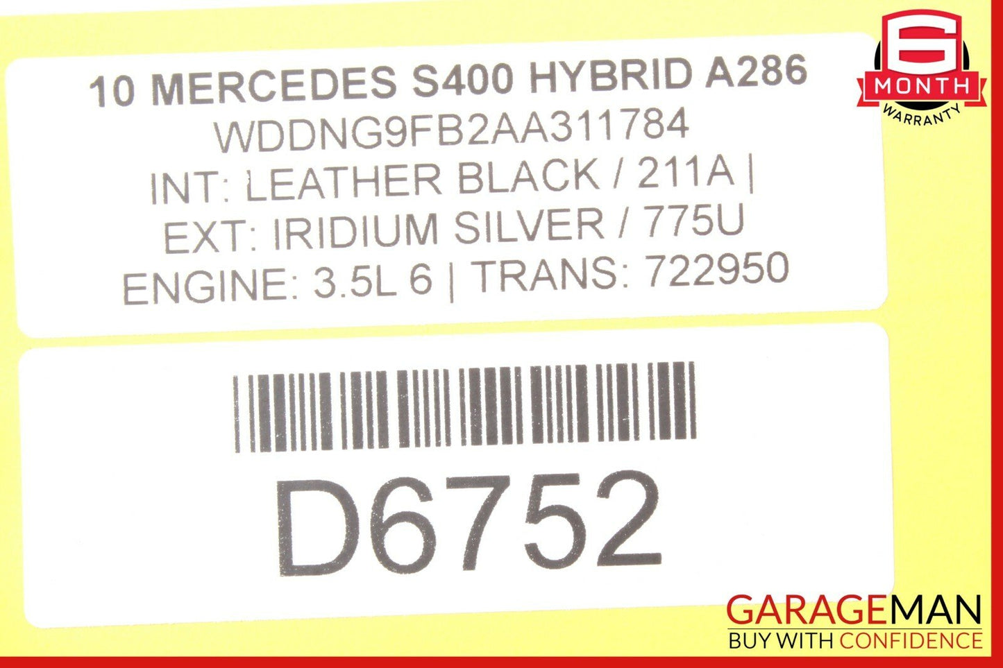 Mercedes W221 S400 Hybrid 7G 7 Speed Auto Trans Automatic Transmission 722.950