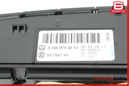 06-12 Mercedes X164 GL450 GL550 ML550 Hazard Control Switch Panel 1648709210 OEM
