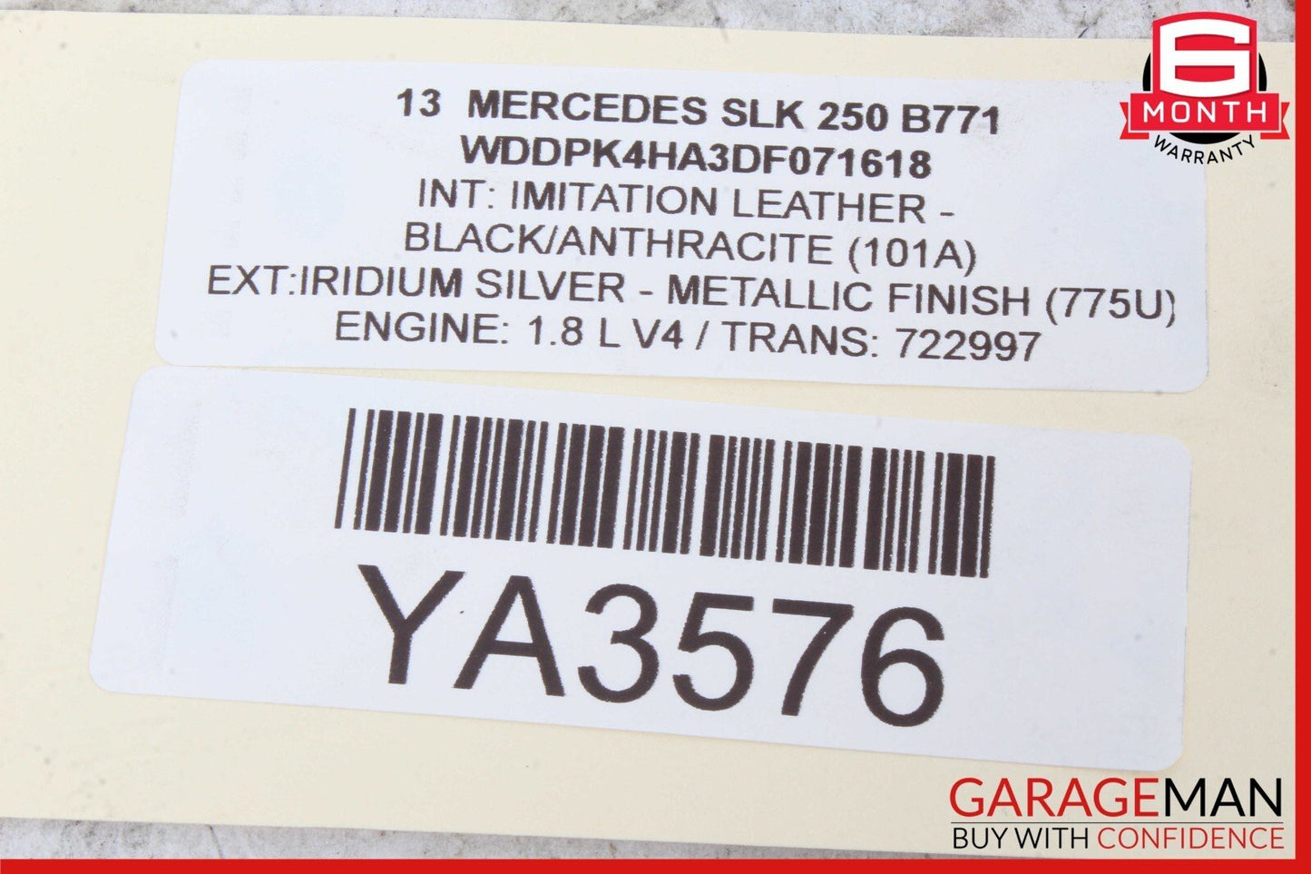 08-20 Mercedes R172 SLK250 C250 SLC180 Front Right Side Door Lock Latch Actuator