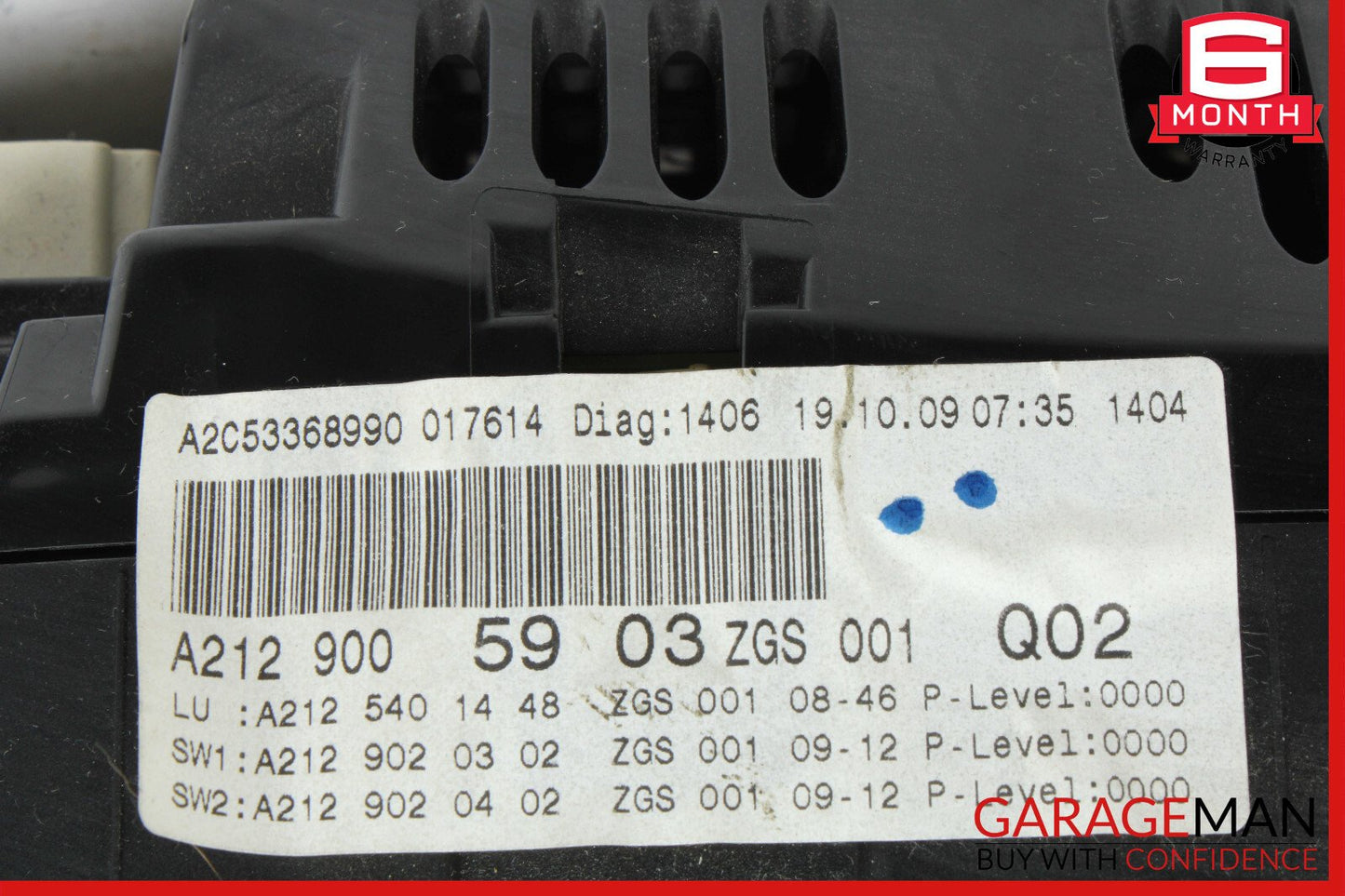 10-13 Mercedes W212 E350 E550 Instrument Cluster Speedometer 2129005903 OEM