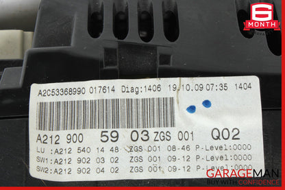 10-13 Mercedes W212 E350 E550 Instrument Cluster Speedometer 2129005903 OEM