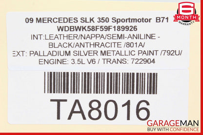 05-09 MERCEDES R171 SLK350 PASSENGER SIDE SEATBELT SEAT BELT RETRACTOR OEM