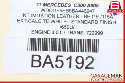 08-14 Mercedes W204 C250 C300 Front Right Side Door Lock Latch Actuator OEM