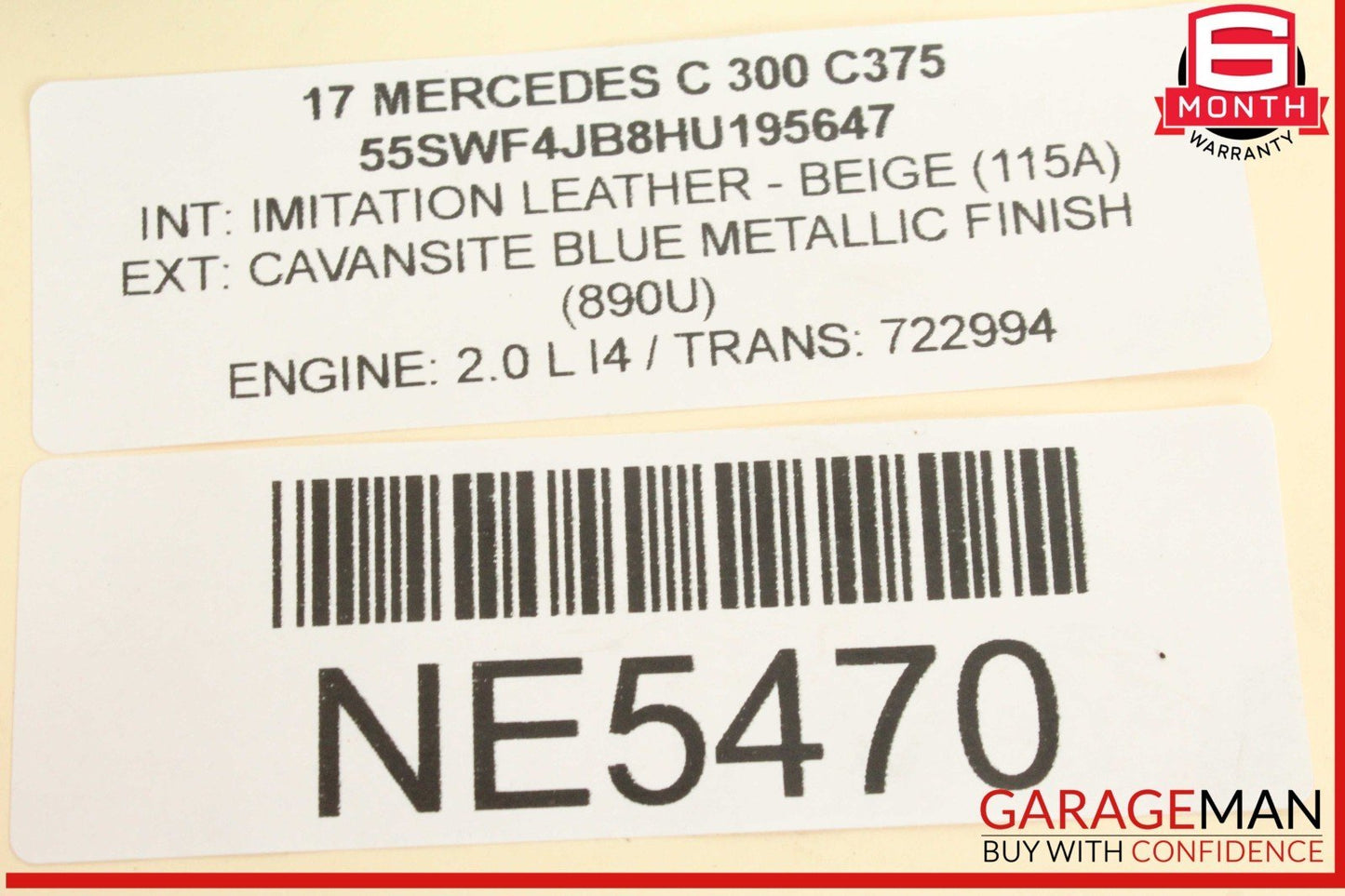 15-20 Mercedes W205 C300 Rear Left or Rear Right Side Upper Control Arm OEM