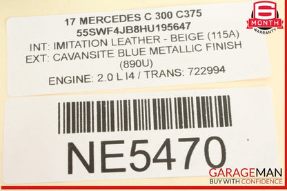 15-20 Mercedes W205 C300 Rear Left or Rear Right Side Upper Control Arm OEM