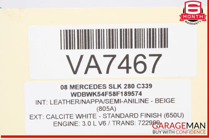 03-11 Mercedes R171 SLK280 CLS350 Bosch Engine Starter Motor 0061510501 OEM