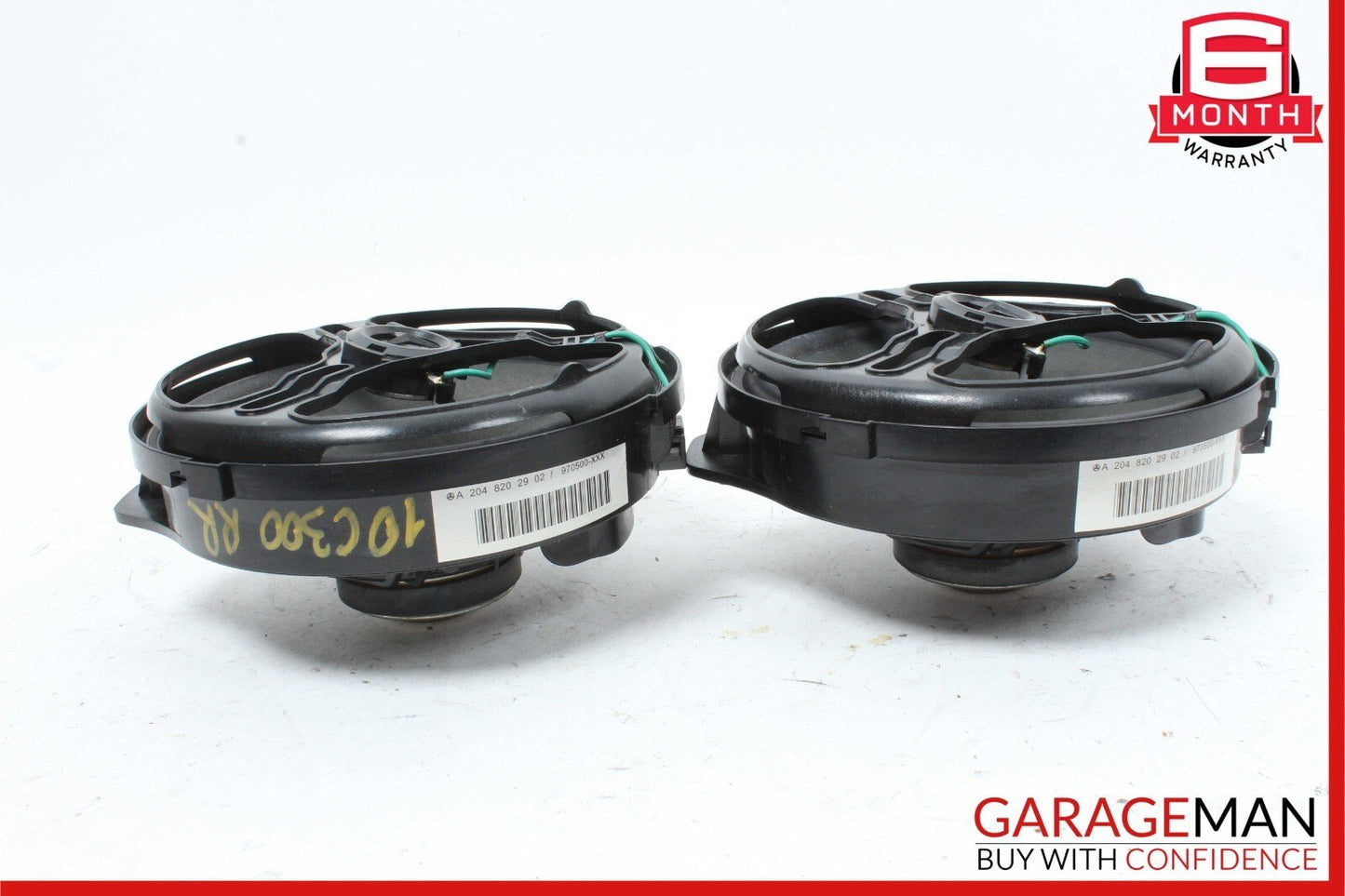 08-11 Mercedes W204 C300 Rear Right & Left Side Door Sound Speakers Set OEM